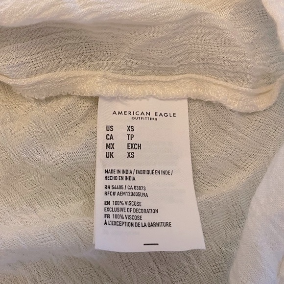 New American Eagle Outfitters Lightweight Lace Panels Straps Cross back Tunic XS - Picture 11 of 13